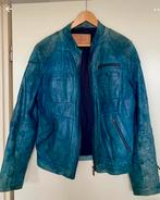 Leren jack heren / merk Goosecraft / maat L, Kleding | Heren, Jassen | Zomer, Maat 52/54 (L), Blauw, Goosecraft, Ophalen of Verzenden