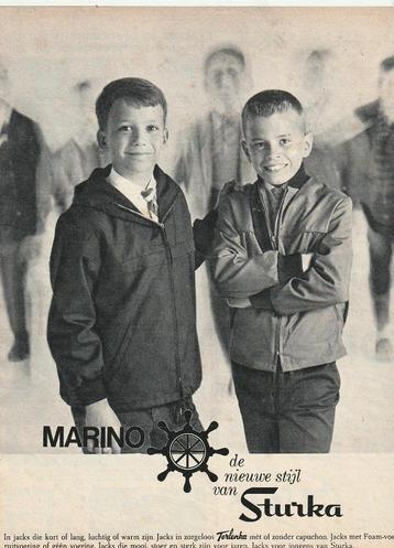 Retro reclame 1966 Sturka jongensjassen Marino beschikbaar voor biedingen