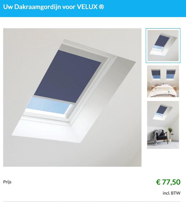 velux verduistering rolgordijn MK04  78x98cm, Huis en Inrichting, Stoffering | Gordijnen en Lamellen, Zo goed als nieuw, Minder dan 100 cm