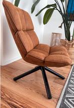 Eleonora Daan Fauteuil - mooie cognac draai stoel, Huis en Inrichting, Stoelen, Ophalen, Bruin, Zo goed als nieuw, Metaal