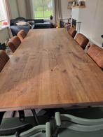 Nette eettafel van eikenhout, Huis en Inrichting, Tafels | Eettafels, Eikenhout, 200 cm of meer, Zo goed als nieuw, Vijf personen of meer