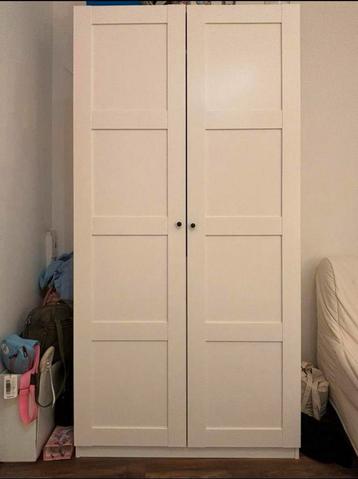 Witte IKEA PAX kast (100x58x201) + licht beschikbaar voor biedingen