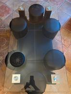 Salontafel met 6 voetenbankjes/bijzettafeltjes, Ophalen, 100 tot 150 cm, 50 tot 100 cm, Zo goed als nieuw