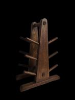 Geweldig vintage brutalist screwless design massief wijnrek, Gebruikt, 5 tot 15 flessen, Ophalen of Verzenden, Minder dan 50 cm