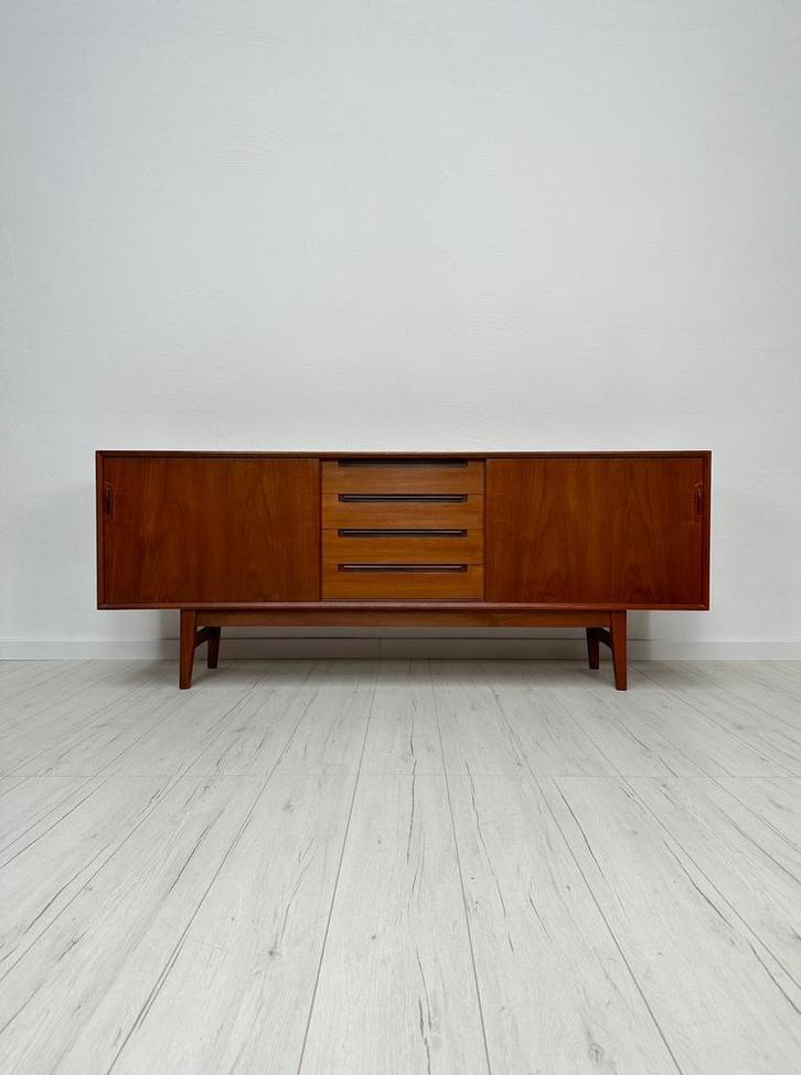 Vintage Deense Teak Sideboard Dressoir Jaren 60 Retro, Huis en Inrichting, Kasten | Dressoirs, Zo goed als nieuw, 150 tot 200 cm