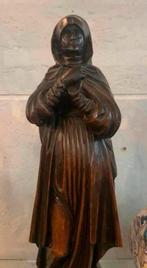 Beeld oud antiek houten mooi gesneden Madonna beeld, Antiek en Kunst, Kunst | Beelden en Houtsnijwerken, Ophalen of Verzenden