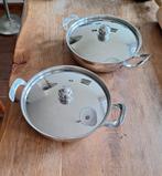 Gero zilmeta pannetjes / dekschaaltjes, Huis en Inrichting, Keuken | Potten en Pannen, Ophalen of Verzenden, Gebruikt, Rvs, Overige typen