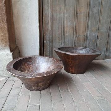 1x Landelijke houten kom schaal bak *Etage3*  beschikbaar voor biedingen
