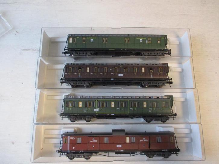 Fleischmann Wagens 5800 t/m 5803 4x, Hobby en Vrije tijd, Modeltreinen | H0, Zo goed als nieuw, Wagon, Gelijkstroom, Fleischmann