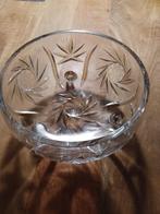 Vintage schaal kristal groot 19 cm geslepen glas, Antiek en Kunst, Ophalen of Verzenden