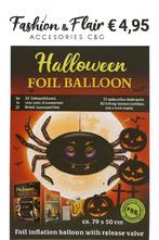 Halloween Folieballon - Spin - 79x50cm, Ophalen of Verzenden, Nieuw, Versiering, Halloween of Griezel