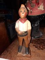 Vintage Houten Kuifje Beeldje, Ophalen of Verzenden