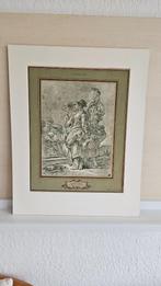Prent van L'Illustration F. Boucher Le Retour du Marche, Ophalen of Verzenden, Voor 1940, Gebruikt