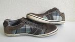 Sacha | Moderne Leren Sneaker | Met ruitpatroon | Maat 44, Ophalen of Verzenden, Gedragen