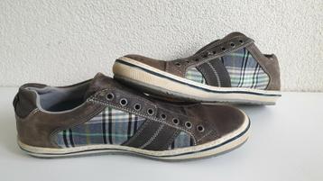 Sacha | Moderne Leren Sneaker | Met ruitpatroon | Maat 44 beschikbaar voor biedingen