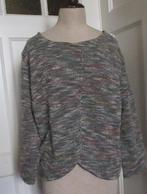 Overslag jasje / vest grijs gemêleerd / vintage Hema maat 50, Ophalen, Trui of Vest, Zo goed als nieuw, Grijs