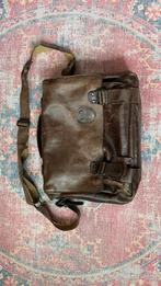Vintage leren Aunts & Uncles schooltas, Ophalen of Verzenden, Gebruikt, Bruin, Leer