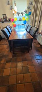 Eettafel met 6 stoelen, Ophalen