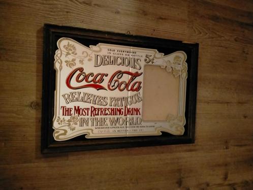 Delicious Coca Cola drank frisdrank vintage spiegel logo 2, Verzamelen, Merken en Reclamevoorwerpen, Gebruikt, Gebruiksvoorwerp