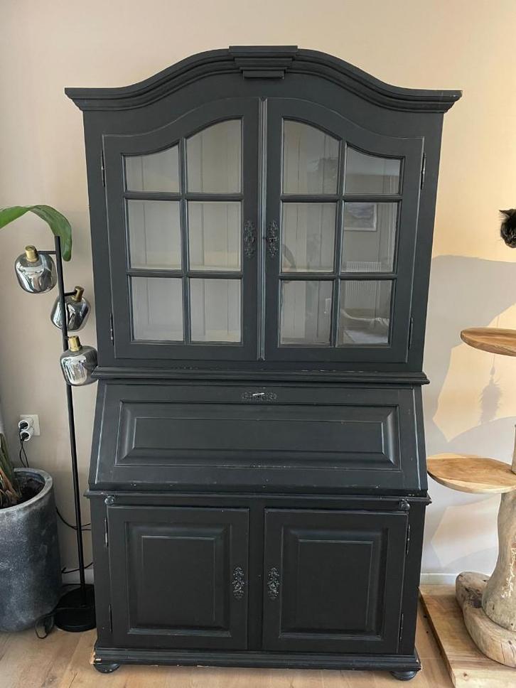 Zwarte houten kast, Huis en Inrichting, Kasten | Dressoirs, Gebruikt, 100 tot 150 cm, 50 tot 75 cm, Ophalen