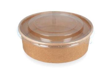 Kraft salade bowls + deksels – 3 dozen - 300 stuks beschikbaar voor biedingen