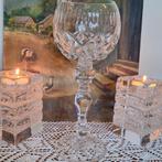 vintage zware kristallen bokaal / kandelaar op voet, Ophalen