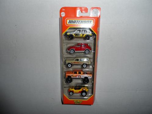 Matchbox 5 Pack - OffRoad Rally (2021) 1:64 D6, Hobby en Vrije tijd, Modelauto's | Overige schalen, Nieuw, Auto, Ophalen of Verzenden