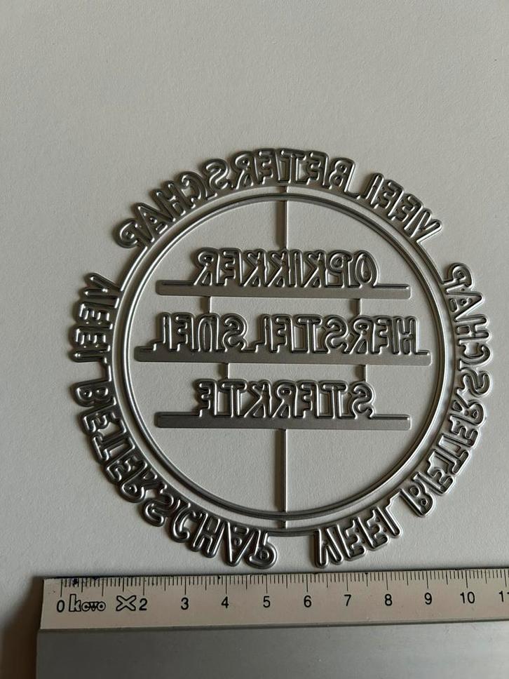 Snijmal tekstcirkel Veel beterschap, Hobby en Vrije tijd, Kaarten | Zelf maken, Nieuw, Pons of Mal, Overige thema's, Ophalen of Verzenden