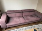 Aubergine verstelbare hoofdsteunen bank lengte 258 cm 4zits, Ophalen, 250 tot 300 cm, Gebruikt, 75 tot 100 cm
