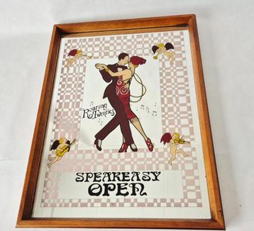 Vintage spiegel Speakeasy Open | Reclamebord | Roaring '20 beschikbaar voor biedingen