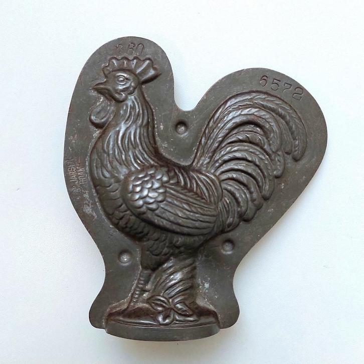 Antieke Chocoladevorm Anton Reiche Haan Chocolade Vorm, Antiek en Kunst, Curiosa en Brocante, Verzenden