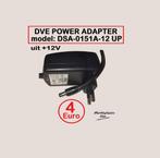 DVE POWER ADAPTER uit +12V  model: DSA-0151A-12 UP, Ophalen of Verzenden, Zo goed als nieuw