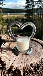 Unieke Hartvormige Hoefijzer Kaarshouder, Ophalen of Verzenden, Gebruikt