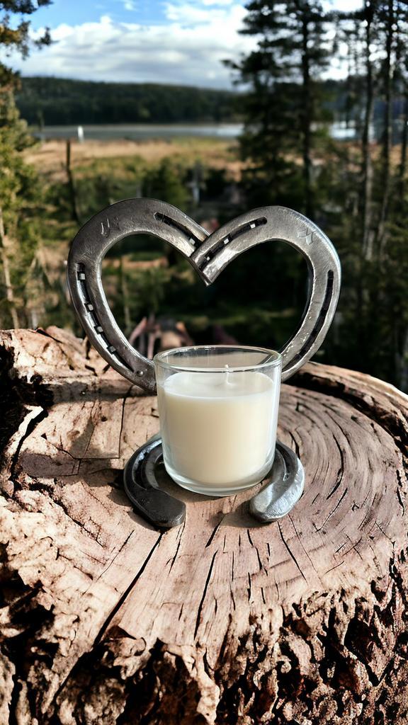 Unieke Hartvormige Hoefijzer Kaarshouder, Huis en Inrichting, Woonaccessoires | Wanddecoraties, Gebruikt, Ophalen of Verzenden