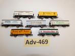 Adv-469 N Spoor Koelwagons Diverse Biermerken, Hobby en Vrije tijd, Modeltreinen | N-Spoor, Gebruikt, Gelijkstroom, Fleischmann