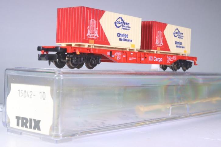 Gereserveerde draagwagon Sgns 691, 2 x 20 ft, Kombiwaggon, Hobby en Vrije tijd, Modeltreinen | N-Spoor, Nieuw, Wagon, Gelijkstroom