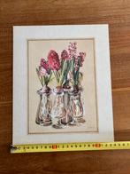 Twee bloemenprenten, Ophalen of Verzenden, Hout, Minder dan 50 cm