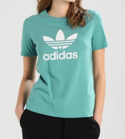 Adidas Originals TREFOIL TEE t-shirt met print groen maat 36, Kleding | Dames, Sportkleding, Nieuw, Fitness of Aerobics, Maat 36 (S)