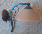 Wandlamp brons, gekleurd glas, Master-Light, Ophalen of Verzenden, Zo goed als nieuw, Metaal