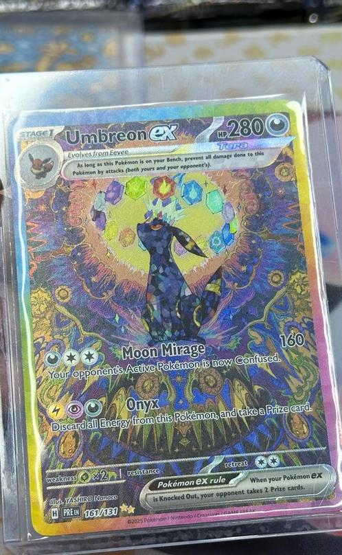 Umbreon ex 161/182 - Mint, Hobby en Vrije tijd, Verzamelkaartspellen | Pokémon, Zo goed als nieuw, Losse kaart, Foil, Ophalen