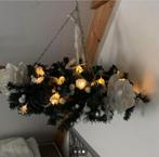 Houten kerstkrans incl versiering en verlichting, Diversen, Ophalen, Zo goed als nieuw
