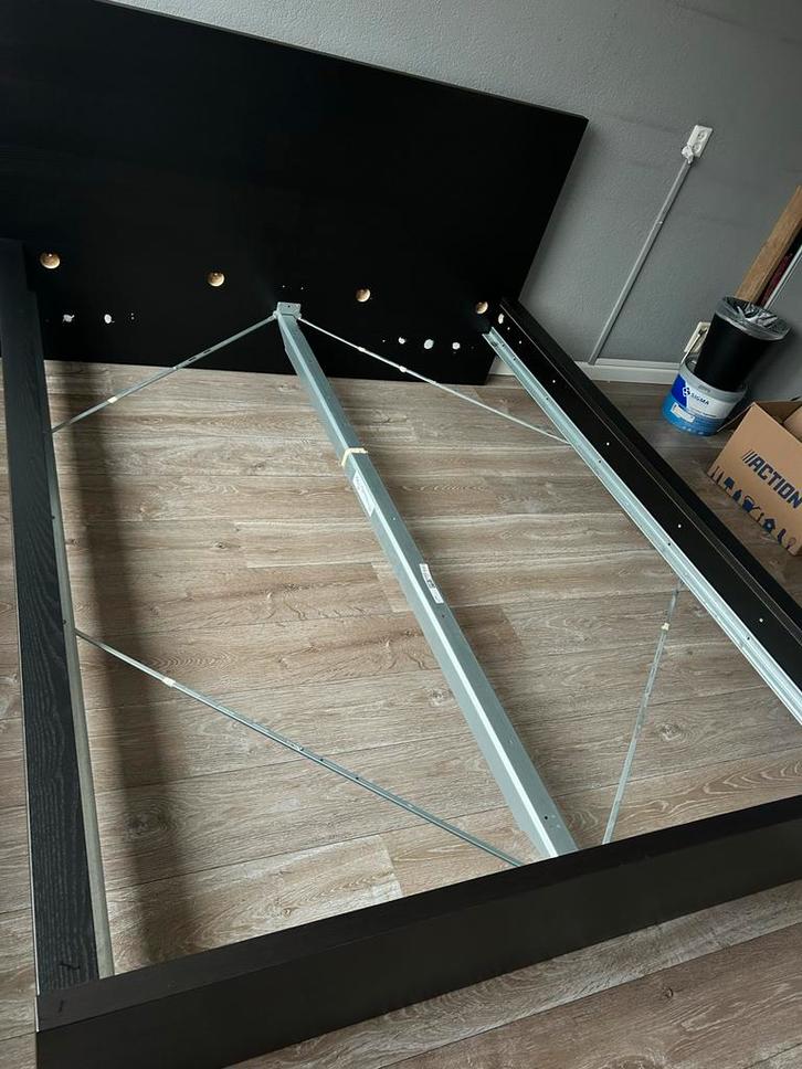 Ikea Malm Bed 160x200 Zwart - Gebruikt, Huis en Inrichting, Slaapkamer | Bedden, Gebruikt, Tweepersoons, 160 cm, 200 cm, Zwart
