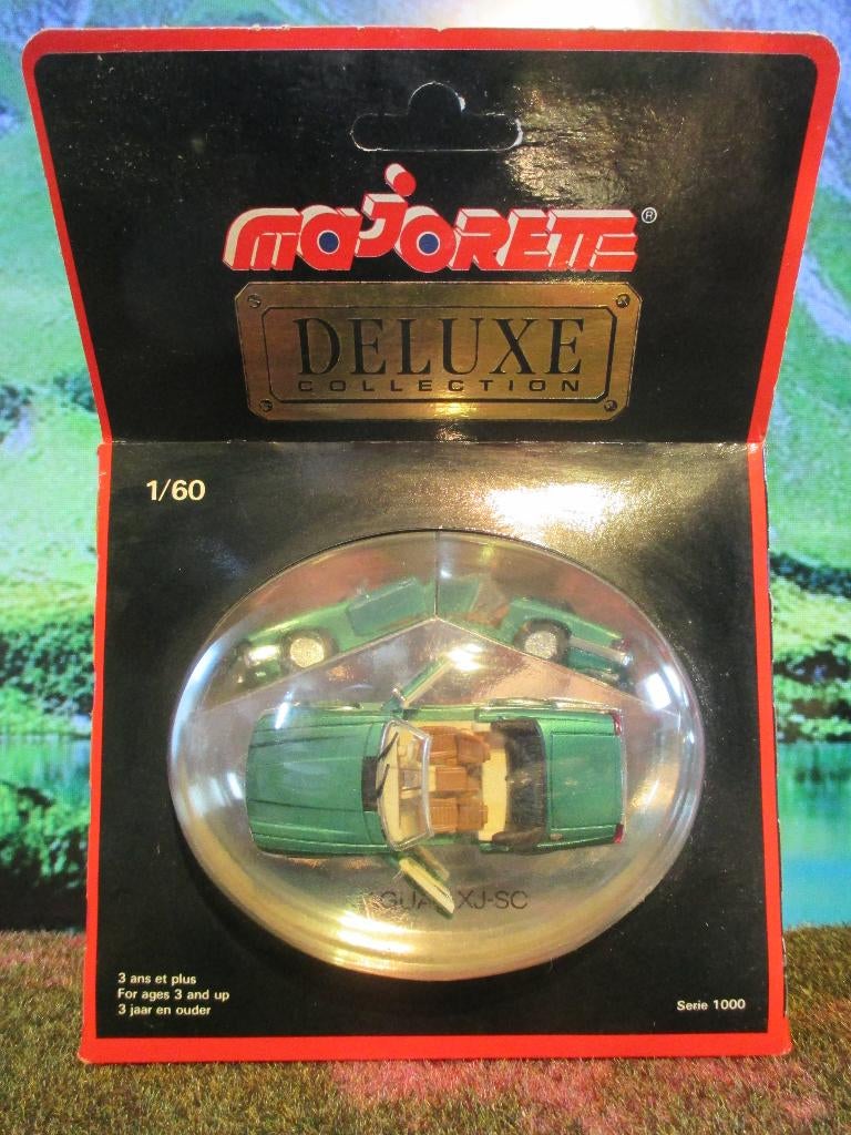 1:60 Jaguar XJ/SC Majorette DeLuxe groen-metallic bruin int., Hobby en Vrije tijd, Modelauto's | Overige schalen, Nieuw, Auto