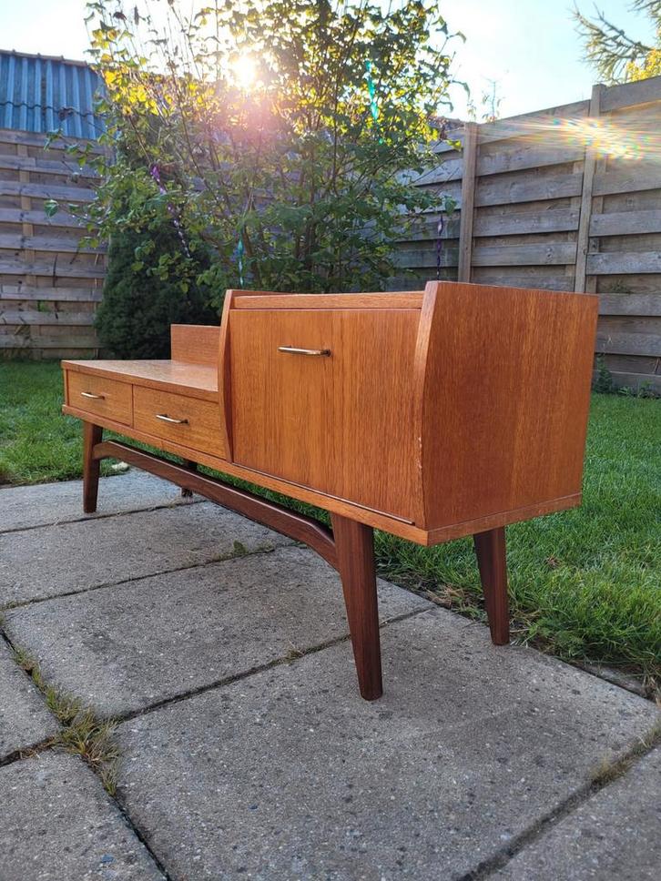 Teak TV Meubel, Deens Design Jaren '60, Huis en Inrichting, Kasten | Dressoirs, Gebruikt, 100 tot 150 cm, 25 tot 50 cm, Met lade(s)