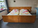 Vintage jaren 60 design bed, Ophalen, Gebruikt, Tweepersoons