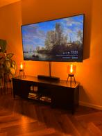 Tv meubel - zwart mangohout/metaal, Huis en Inrichting, Kasten | Televisiemeubels, Gebruikt, 150 tot 200 cm, Minder dan 100 cm