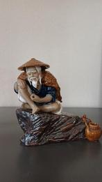 Chinees Mudman beeldje - Vissende man zonder hengel, Antiek en Kunst, Ophalen of Verzenden