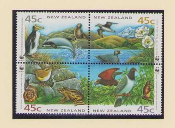 WWF set postzegels van de Vogels van Nieuw Zeeland beschikbaar voor biedingen