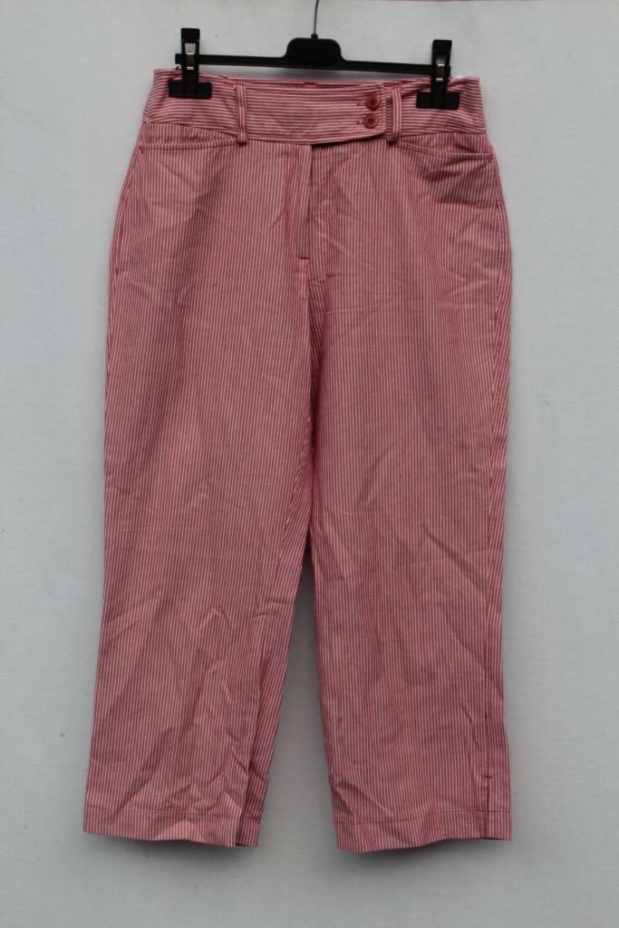 Rood-wit gestreepte 3/4 damesbroek.Mt 36.Merk Miss Etam, Kleding | Dames, Broeken en Pantalons, Zo goed als nieuw, Maat 36 (S)
