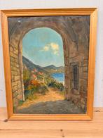 Schilderij: Landschap met doorkijk, gesigneerd Manuel, Ophalen